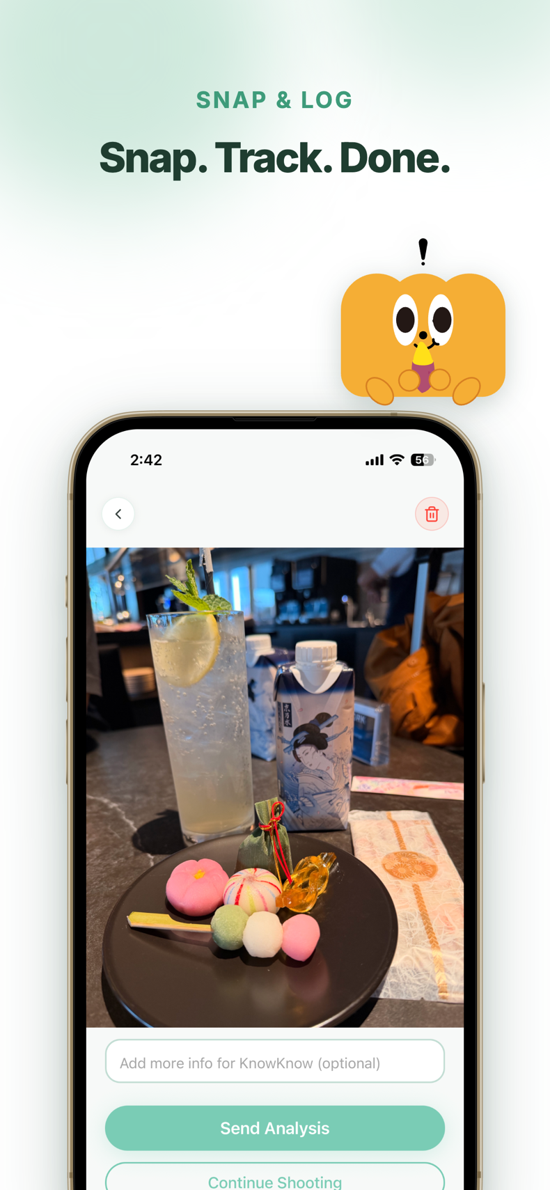 Snap a meal photo to log it